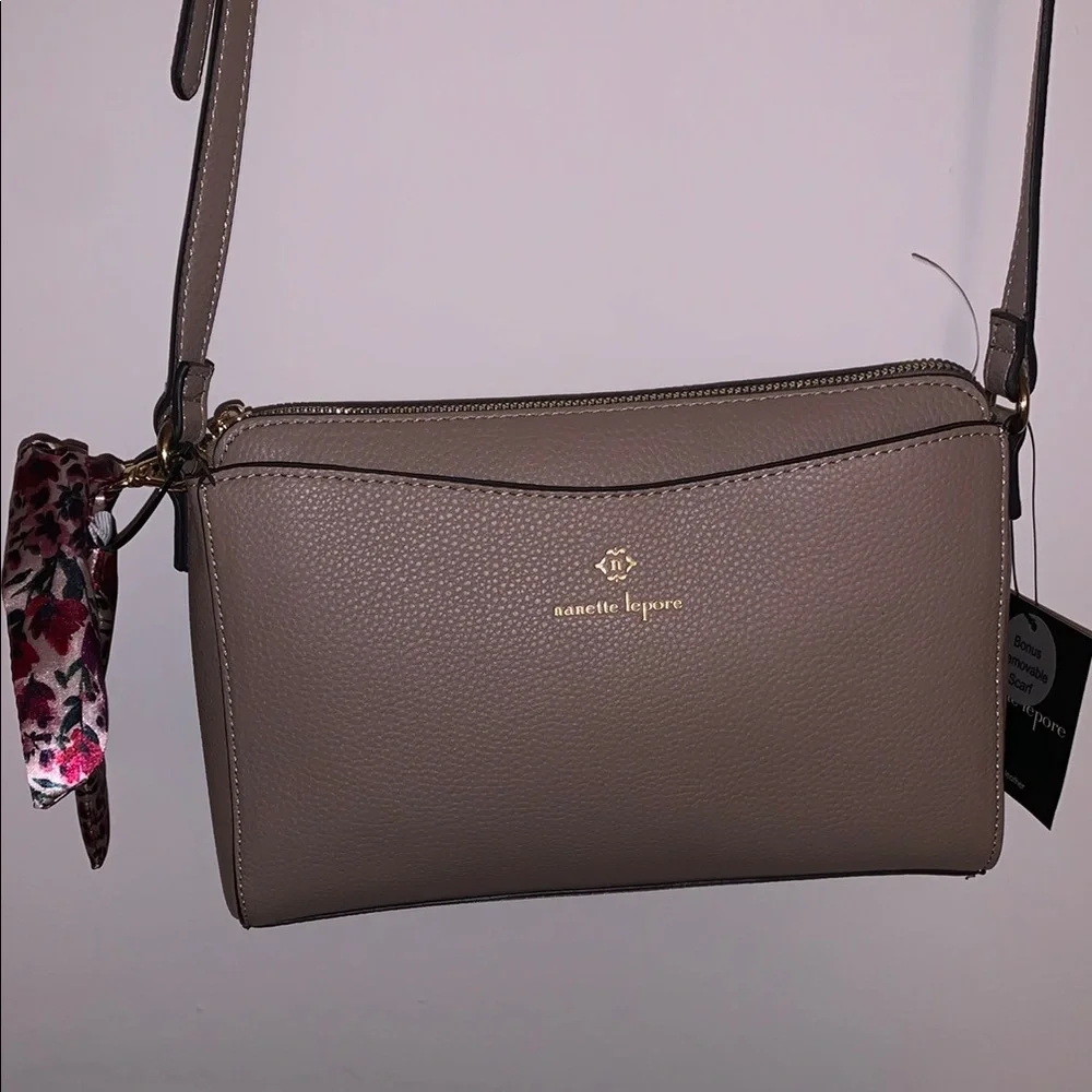 Nanette Lepore  taupe crossbody Bag - Picture 2 of 5